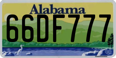 AL license plate 66DF777