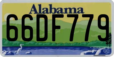 AL license plate 66DF779