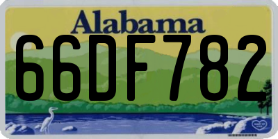 AL license plate 66DF782