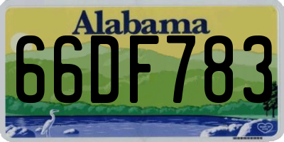 AL license plate 66DF783