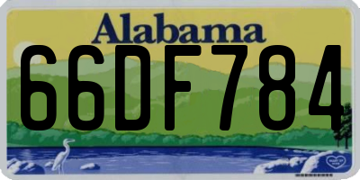 AL license plate 66DF784