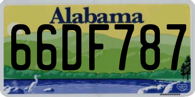 AL license plate 66DF787