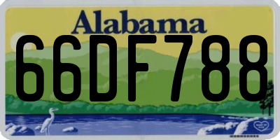 AL license plate 66DF788