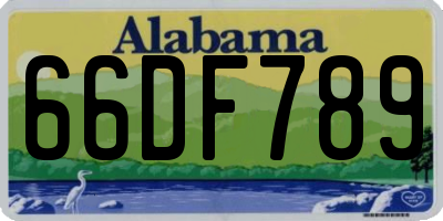 AL license plate 66DF789