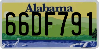 AL license plate 66DF791