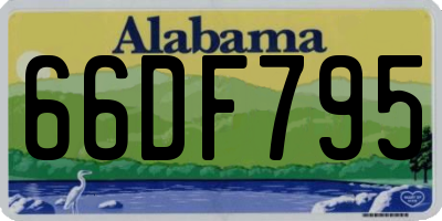AL license plate 66DF795