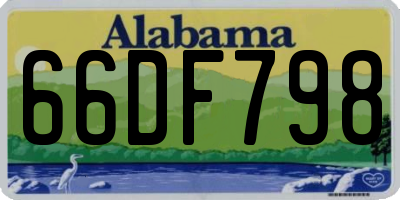 AL license plate 66DF798