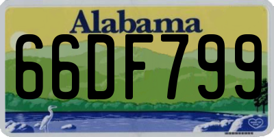AL license plate 66DF799
