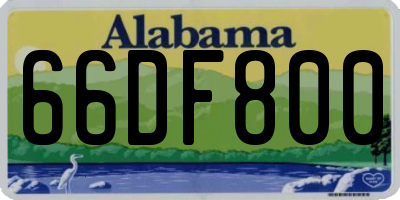 AL license plate 66DF800