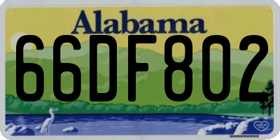 AL license plate 66DF802
