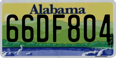 AL license plate 66DF804