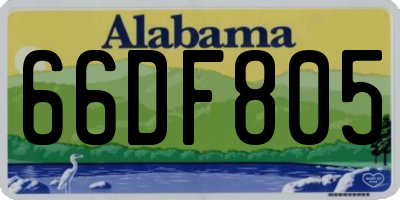 AL license plate 66DF805