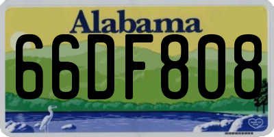AL license plate 66DF808