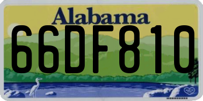 AL license plate 66DF810