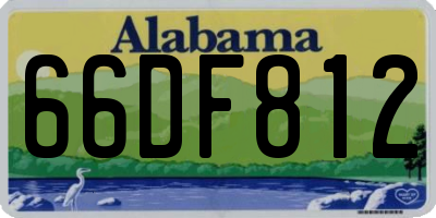 AL license plate 66DF812