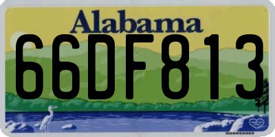 AL license plate 66DF813