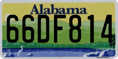 AL license plate 66DF814