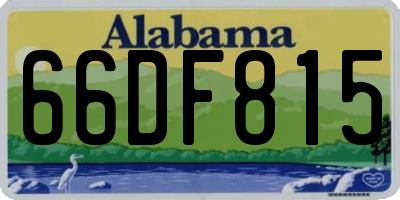 AL license plate 66DF815