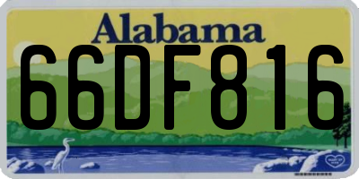 AL license plate 66DF816