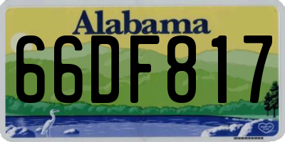 AL license plate 66DF817