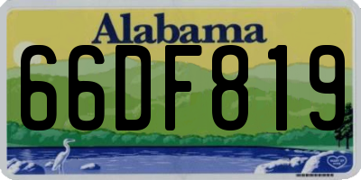 AL license plate 66DF819