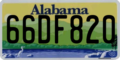 AL license plate 66DF820