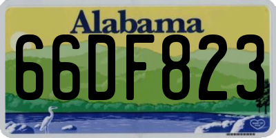 AL license plate 66DF823