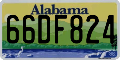 AL license plate 66DF824