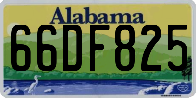 AL license plate 66DF825