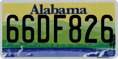 AL license plate 66DF826
