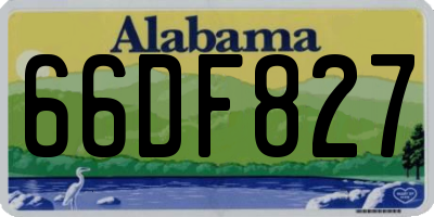 AL license plate 66DF827
