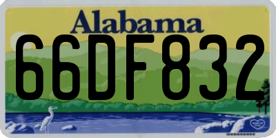 AL license plate 66DF832