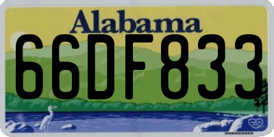 AL license plate 66DF833