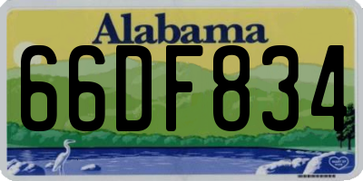 AL license plate 66DF834