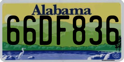 AL license plate 66DF836