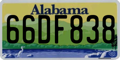 AL license plate 66DF838