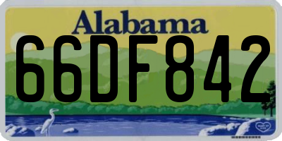 AL license plate 66DF842