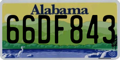 AL license plate 66DF843
