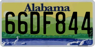 AL license plate 66DF844