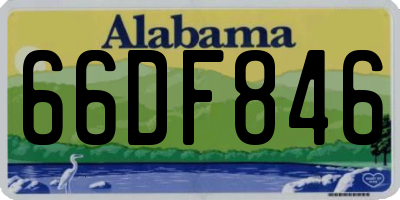 AL license plate 66DF846