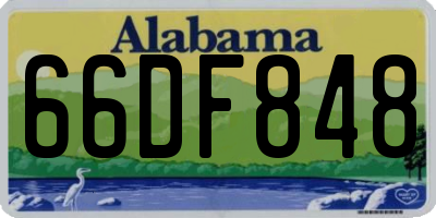 AL license plate 66DF848
