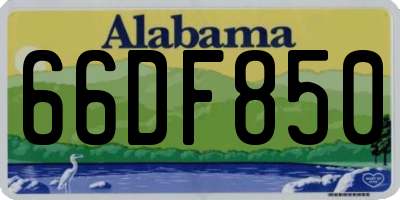 AL license plate 66DF850