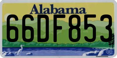 AL license plate 66DF853