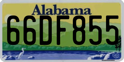 AL license plate 66DF855