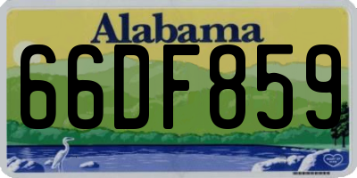 AL license plate 66DF859