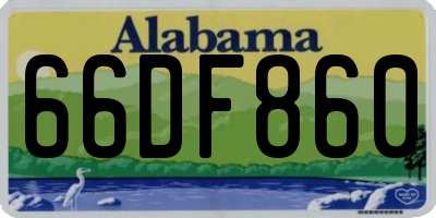 AL license plate 66DF860