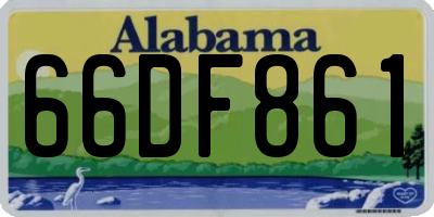 AL license plate 66DF861
