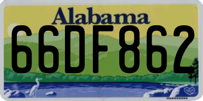 AL license plate 66DF862