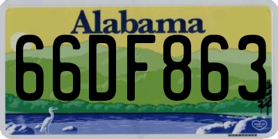 AL license plate 66DF863