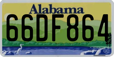 AL license plate 66DF864